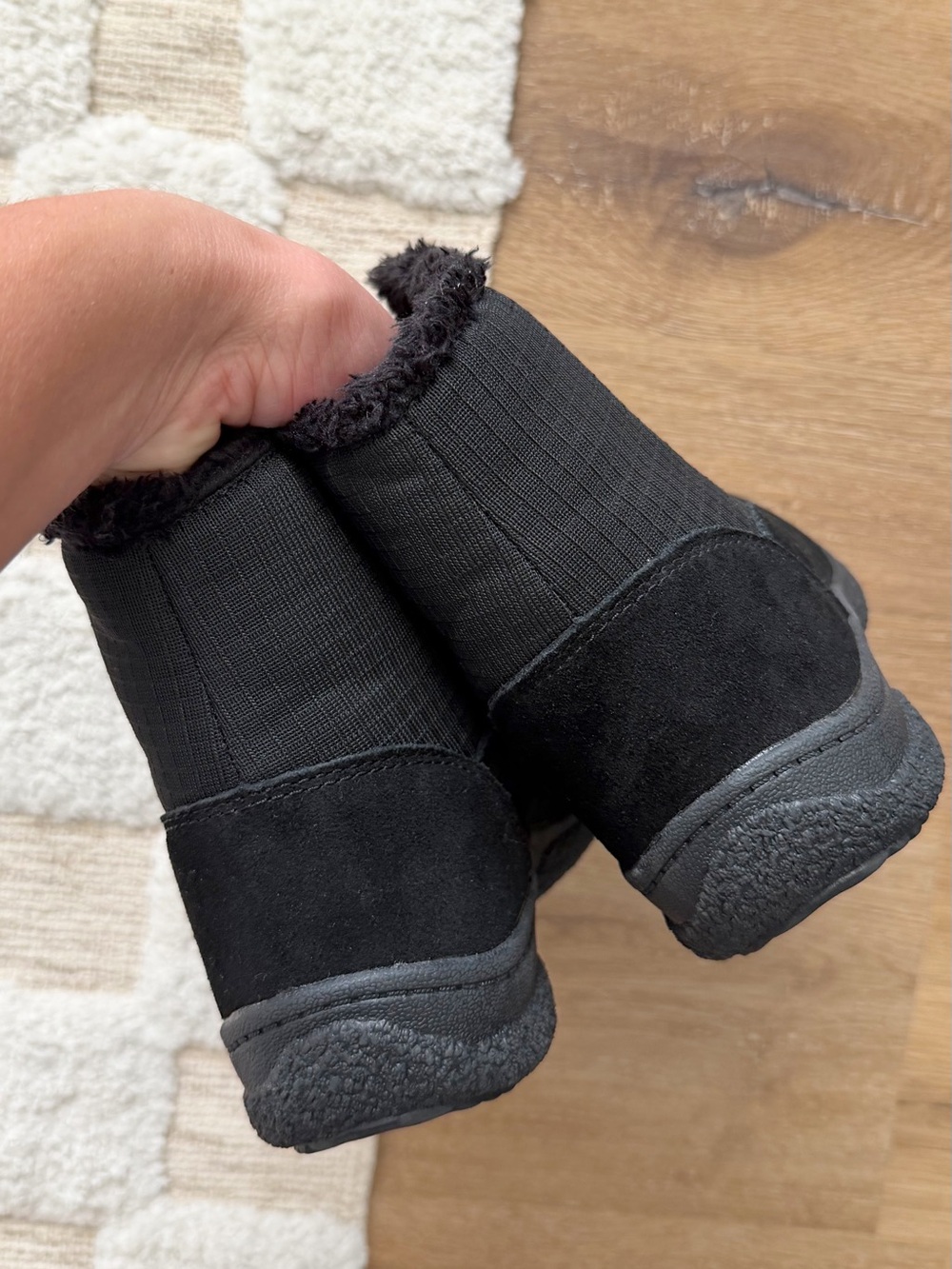 Propét Hedy Round Toe Zippered Booties in Black - Picture 6 of 8